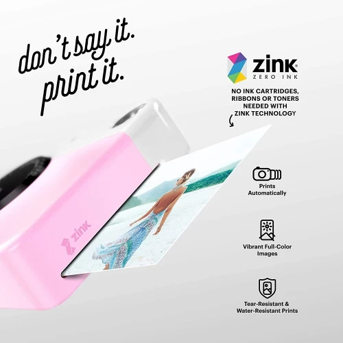 Kodak PRINTOMATIC Digital Instant Print Camera (Pink), Full Color Prints On Zink 2x3 Sticky-Backed Photo Paper - Print Memories Instantly 6 Kodak PRINTOMATIC Digital Instant Print Camera (Pink), Full Color Prints On Zink 2x3 Sticky-Backed Photo Paper - Print Memories Instantly - Image 4