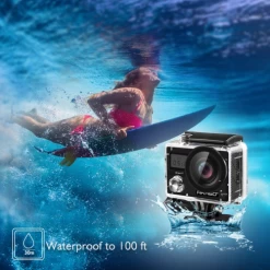 AKASO Brave 4 4K 20MP WiFi Action Camera Ultra HD With EIS 30m Underwater Waterproof Camera Remote Control 5X Zoom Underwater Camcorder With 2 Batteries And Helmet Accessories Kit -Outdoor Camera Shop 15230225 3