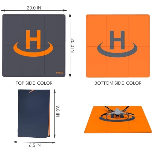 VCUTECH Drone Landing Pad 20 Inch(50cm) For DJI Mavic 3 | Mavic Air 2/2S | Mavic Mini 2/1/SE | Mavic 2 Pro/Zoom | DJI FPV | Drone Accessories(Black)(NEW) 4 VCUTECH Drone Landing Pad 20 Inch(50cm) For DJI Mavic 3 | Mavic Air 2/2S | Mavic Mini 2/1/SE | Mavic 2 Pro/Zoom | DJI FPV | Drone Accessories(Black)(NEW) - Image 2