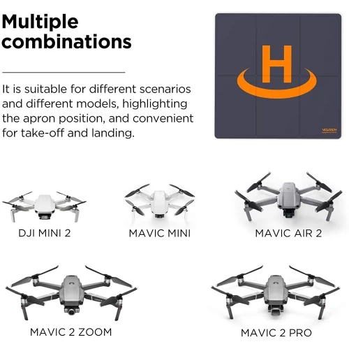 VCUTECH Drone Landing Pad 20 Inch(50cm) For DJI Mavic 3 | Mavic Air 2/2S | Mavic Mini 2/1/SE | Mavic 2 Pro/Zoom | DJI FPV | Drone Accessories(Black)(NEW) 8 VCUTECH Drone Landing Pad 20 Inch(50cm) For DJI Mavic 3 | Mavic Air 2/2S | Mavic Mini 2/1/SE | Mavic 2 Pro/Zoom | DJI FPV | Drone Accessories(Black)(NEW) - Image 6