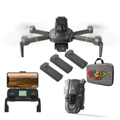 The Bigly Brothers E59 Mark III Delta Black Superior Edition, GPS Drone, 4k Camera, 1 Key Return Home, All Around Obstacle Avoidance, New Release, Carrying Case & 2 Batt Included