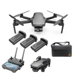 The Bigly Brothers Voyager Zino Drone, 249 Grams, 10km Range, 4K Ultra HD 30fps Camera, 3-Axis Ultra Stable Gimbal, 135mins Flight Time AI-Powered Follow Me, Big Baller Combo!