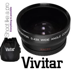 Pro Hi Def Wide Angle Lens With Macro For Canon Powershot SX70 HS (Adapter Included)