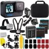 GoPro HERO10 (Hero 10) Black With Deluxe Accessory Bundle: 3x Replacement Batteries, Dual USB Charger, Underwater LED Light With Bracket, Water Resistant Action Camera Case, & Much More -Outdoor Camera Shop 15755986