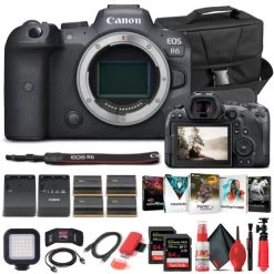 Canon® Canon EOS R6 Mirrorless Camera Body Only 4082C002 - Pro Bundle