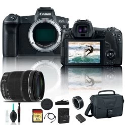 Canon® Canon EOS R Mirrorless Digital Camera 3075C002 With Canon EF Mount Adapter, Canon EF-S 18-135mm Lens And More