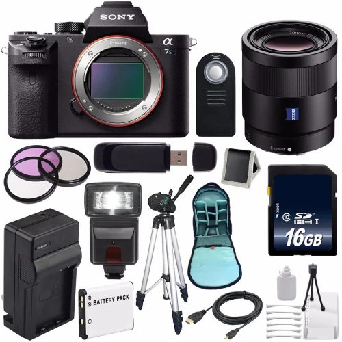 Sony Alpha A7S II A7S Mark II A7SII ILCE7SM2/B Mirrorless Digital Camera (International Model) + Sony Sonnar T FE 55mm Lens Base Bundle 3 Sony Alpha A7S II A7S Mark II A7SII ILCE7SM2/B Mirrorless Digital Camera (International Model) + Sony Sonnar T FE 55mm Lens Base Bundle