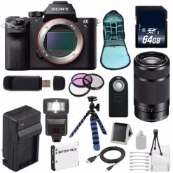 Sony Alpha A7S II A7S Mark II A7SII ILCE7SM2/B Mirrorless Digital Camera (International Model) + Sony E 55-210mm F/4.5-6 Lens Advanced Bundle
