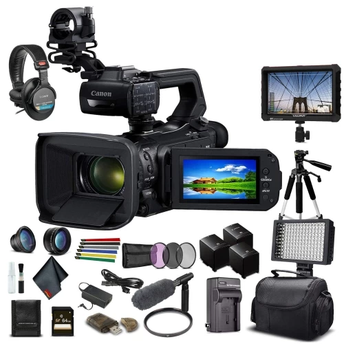 Canon® Canon XA55 Professional UHD 4K Camcorder (3668C002) W/ 2 Extra Battery, Soft Padded Bag, 64GB Memory Card, Filter Kit, L 3 Canon® Canon XA55 Professional UHD 4K Camcorder (3668C002) W/ 2 Extra Battery, Soft Padded Bag, 64GB Memory Card, Filter Kit, L