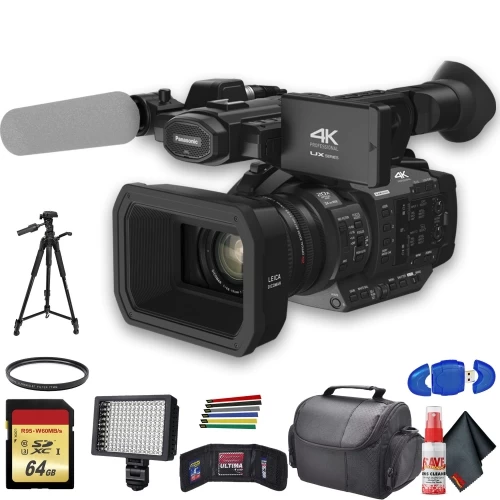 Panasonic AG-UX180 4K Professional Camcorder (AG-UX180PJ8) With UV Filter, Tripod, Padded Case, LED Light, 64GB Memory C 3 Panasonic AG-UX180 4K Professional Camcorder (AG-UX180PJ8) With UV Filter, Tripod, Padded Case, LED Light, 64GB Memory C