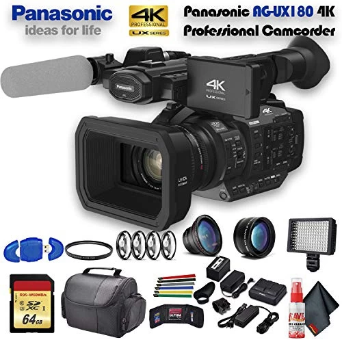 Panasonic AG-UX180 4K Professional Camcorder (AG-UX180PJ8) With UV Filter, Close Up Diopters, Wide Angle Lens,Tripod, Pa 8 Panasonic AG-UX180 4K Professional Camcorder (AG-UX180PJ8) With UV Filter, Close Up Diopters, Wide Angle Lens,Tripod, Pa - Image 6