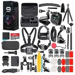 GoPro HERO9 Black With 32GB Card & 50 Piece Accessory Kit - Loaded Bundle