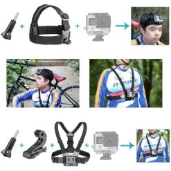 50-In-1 Action Camera Accessory Kit Bundle With - 64GB MICRO SD CARD + Cleaning Cloth - Compatible W/ GoPro Hero 8,7,6 -Outdoor Camera Shop 15848758 2