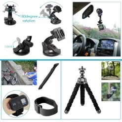 50-In-1 Action Camera Accessory Kit Bundle With - 64GB MICRO SD CARD + Cleaning Cloth - Compatible W/ GoPro Hero 8,7,6 -Outdoor Camera Shop 15848758 3