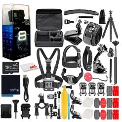 GoPro HERO8 Black Digital Action Camera - With 64GB Memory Card And 50 Piece Accessory Kit - Fully Loaded Bundle
