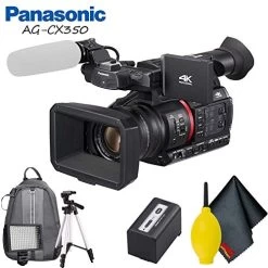 Panasonic AG-CX350 4K Camcorder Accessory Bundle With Cleaning Kit, Backpack, Tripod, And LED Light -Outdoor Camera Shop 15849499 5
