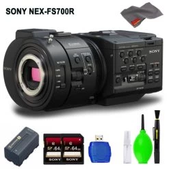 Sony NEX-FS700R Super 35 Camcorder (Body Only) Accessory Bundle With Memory Card Kit And Cleaning Kit