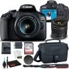 Canon® Canon EOS 2000D DSLR Camera With 18-55mm Lens + EOS Bag + Sandisk Ultra 64GB Card + Cleaning Set And More (International Model)