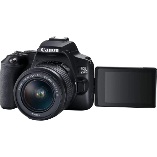 Canon® Canon EOS 250D / Rebel SL3 DSLR Camera With 18-55mm Lens (Black) (3453C002) + EOS Bag + Sandisk Ultra 64GB Card + Cleaning Set And More (International Model) 5 Canon® Canon EOS 250D / Rebel SL3 DSLR Camera With 18-55mm Lens (Black) (3453C002) + EOS Bag + Sandisk Ultra 64GB Card + Cleaning Set And More (International Model) - Image 3