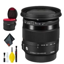 Sigma 17-70mm F/2.8-4 DC Macro OS HSM Lens For Canon EF (Intl) Deluxe Bundle