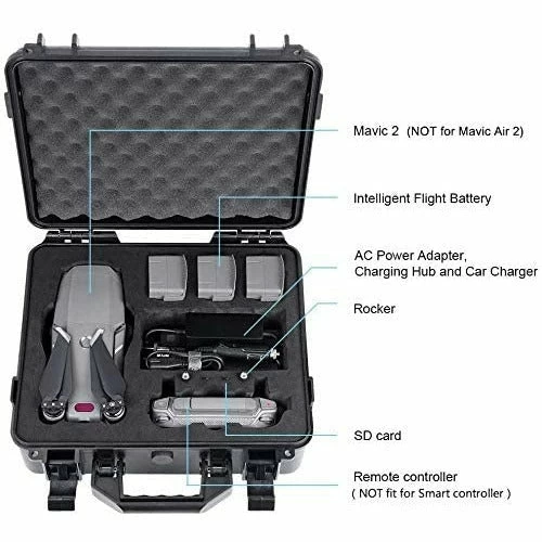 Waterproof Hard Carrying Case Compatible For DJI Mavic 2 Pro/Mavic 2 Zoom Fly More Combo(Upgrade Edition) 6 Waterproof Hard Carrying Case Compatible For DJI Mavic 2 Pro/Mavic 2 Zoom Fly More Combo(Upgrade Edition) - Image 4