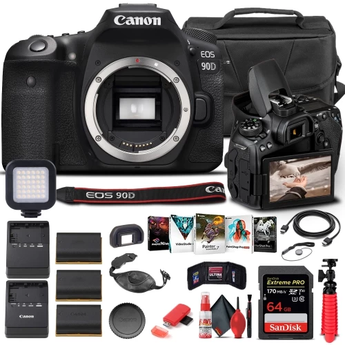 Canon® Canon EOS 90D DSLR Camera Body Only 3616C002 - Advanced Bundle 3 Canon® Canon EOS 90D DSLR Camera Body Only 3616C002 - Advanced Bundle