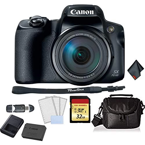 Canon® Canon PowerShot SX70 HS Digital Camera Bundle With 32GB Memory Card + SD Card USB Reader + LCD Screen Protectors And Mor 8 Canon® Canon PowerShot SX70 HS Digital Camera Bundle With 32GB Memory Card + SD Card USB Reader + LCD Screen Protectors And Mor - Image 6