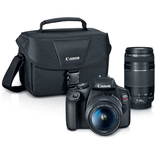 Canon® Canon EOS Rebel T7 DSLR Camera W/ 18-55mm And 75-300mm Lenses - Advanced Bundle 4 Canon® Canon EOS Rebel T7 DSLR Camera W/ 18-55mm And 75-300mm Lenses - Advanced Bundle - Image 2