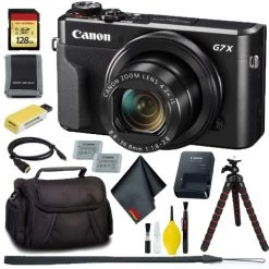 CanonĀ® Canon PowerShot G7 X Mark II Digital Camera + 128GB Memory + Extra Battery Bundle