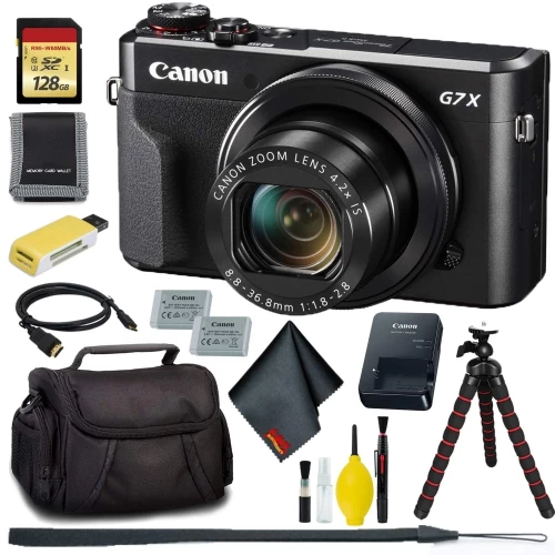 Canon® Canon PowerShot G7 X Mark II Digital Camera + 128GB Memory + Extra Battery Bundle 3 Canon® Canon PowerShot G7 X Mark II Digital Camera + 128GB Memory + Extra Battery Bundle