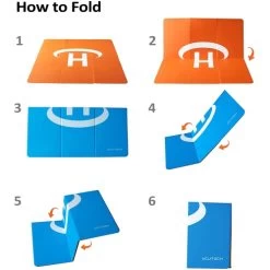 VCUTECH Drone Landing Pad 25 Inch(65cm) For DJI Mavic 3 | Mavic Air 2/2S | Mavic Mini 2/1/SE | Mavic 2 Pro/Zoom | DJI FPV | DJI Phantom | Drone Accessories(Blue) -Outdoor Camera Shop 15906555 3