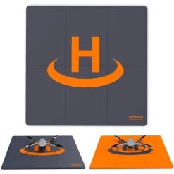 VCUTECH Drone Landing Pad 25 Inch(65cm) For DJI Mavic 3 | Mavic Air 2/2S | Mavic Mini 2/1/SE | Mavic 2 Pro/Zoom | DJI FPV | DJI Phantom | Drone Accessories(Black/Orange)