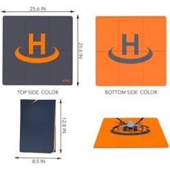 VCUTECH Drone Landing Pad 25 Inch(65cm) For DJI Mavic 3 | Mavic Air 2/2S | Mavic Mini 2/1/SE | Mavic 2 Pro/Zoom | DJI FPV | DJI Phantom | Drone Accessories(Black/Orange) 10 VCUTECH Drone Landing Pad 25 Inch(65cm) For DJI Mavic 3 | Mavic Air 2/2S | Mavic Mini 2/1/SE | Mavic 2 Pro/Zoom | DJI FPV | DJI Phantom | Drone Accessories(Black/Orange) -Outdoor Camera Shop 15920283 2