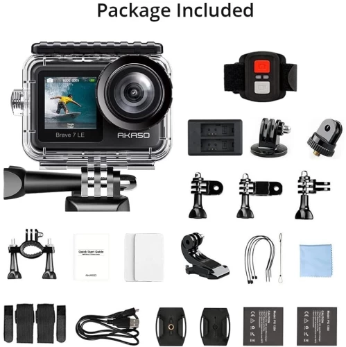 AKASO Brave 7 LE 4K30FPS 20MP WiFi Action Camera With Touch Screen Vlog Camera EIS 2.0 Remote Control 131 Feet Underwater Camera With 2X 1350mAh Batteries 10 AKASO Brave 7 LE 4K30FPS 20MP WiFi Action Camera With Touch Screen Vlog Camera EIS 2.0 Remote Control 131 Feet Underwater Camera With 2X 1350mAh Batteries - Image 8