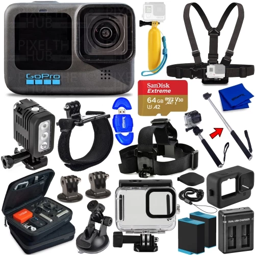 GoPro HERO10 HERO 10 Camcorder Black + EXT BATTS + 64GB + Underwater Case Bundle 3 GoPro HERO10 HERO 10 Camcorder Black + EXT BATTS + 64GB + Underwater Case Bundle