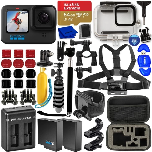 GoPro HERO10 HERO 10 Camcorder Black - 20 Piece Ultimate Accessory Bundle 3 GoPro HERO10 HERO 10 Camcorder Black - 20 Piece Ultimate Accessory Bundle
