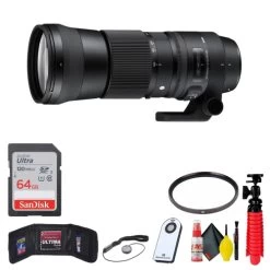 Sigma 150-600mm F/5-6.3 DG OS HSM Contemporary Lens For Nikon F W/Accessories