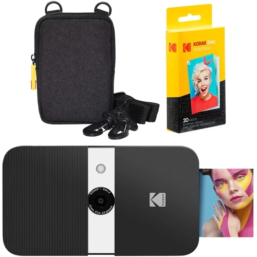 KODAK Smile Instant Print Digital Camera (Black/White) Soft Case Kit 3 KODAK Smile Instant Print Digital Camera (Black/White) Soft Case Kit