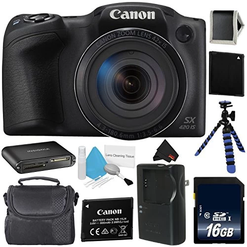 Canon® Canon PowerShot SX420 Is Digital Camera (Black) 1068C001 International Model + NB-11L Lithium Ion Battery + 16GB Memory 7 Canon® Canon PowerShot SX420 Is Digital Camera (Black) 1068C001 International Model + NB-11L Lithium Ion Battery + 16GB Memory - Image 5