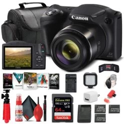 CanonĀ® Canon PowerShot SX420 IS Digital Camera (1068C001) + 64GB Card Pro Bundle