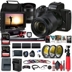Canon® Canon EOS M50 Mark II Mirrorless Camera W/ EF-M 18-150mm Lens + Monitor Bundle