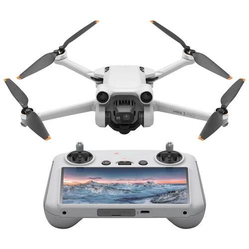 DJI Mini 3 Pro Quadcopter Drone And Remote Control With Built-in Screen (DJI RC) - Grey 3 DJI Mini 3 Pro Quadcopter Drone And Remote Control With Built-in Screen (DJI RC) - Grey