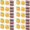 20PCS 10Pairs XT60 Male & Female Bullet Connectors Power Plugs W/ Heat Shink For RC Car/Boat/LiPo Battery -Outdoor Camera Shop 16090097