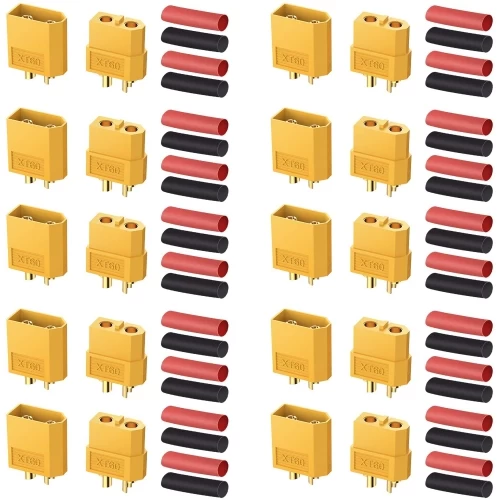 20PCS 10Pairs XT60 Male & Female Bullet Connectors Power Plugs W/ Heat Shink For RC Car/Boat/LiPo Battery 3 20PCS 10Pairs XT60 Male & Female Bullet Connectors Power Plugs W/ Heat Shink For RC Car/Boat/LiPo Battery