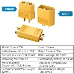 20PCS 10Pairs XT60 Male & Female Bullet Connectors Power Plugs W/ Heat Shink For RC Car/Boat/LiPo Battery 10 20PCS 10Pairs XT60 Male & Female Bullet Connectors Power Plugs W/ Heat Shink For RC Car/Boat/LiPo Battery -Outdoor Camera Shop 16090097 3