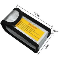 Fireproof Bag LiPo Battery Bag For DJI Spark, Battery Safe Storage Bag LiPo Guard Pouch, 2 PCs (125 X 64 X 50 Mm) -Outdoor Camera Shop 16090110 3