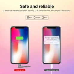 VCUTECH Lightning To USB-C 1.1 Ft/35 Cm MFI Certified For DJI Mini 2/Air 2S/Mavic Air 2/Mavic 3 Remote Controller OTG Extension Cable Cord Accessories, 90 Degree Fast Charging/Syncing. -Outdoor Camera Shop 16110894 4