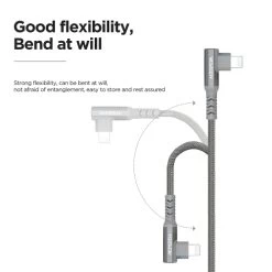 VCUTECH Lightning To USB-C 1.1 Ft/35 Cm MFI Certified For DJI Mini 2/Air 2S/Mavic Air 2/Mavic 3 Remote Controller OTG Extension Cable Cord Accessories, 90 Degree Fast Charging/Syncing. -Outdoor Camera Shop 16110894 6