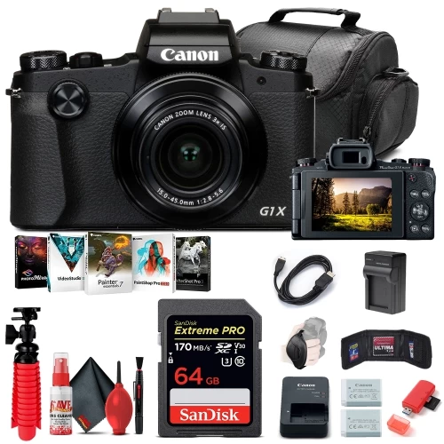 Canon® Canon PowerShot G1 X Mark III Digital Camera (2208C001) + 64GB Card Starter Bundle 3 Canon® Canon PowerShot G1 X Mark III Digital Camera (2208C001) + 64GB Card Starter Bundle