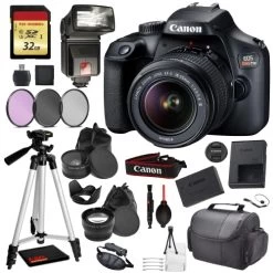 Canon® Canon EOS Rebel 4000D Digital SLR Camera With EF-S 18-55mm F/3.5-5.6 DC III Lens Kit (Rebel T100) Pro Accessory Bundle P